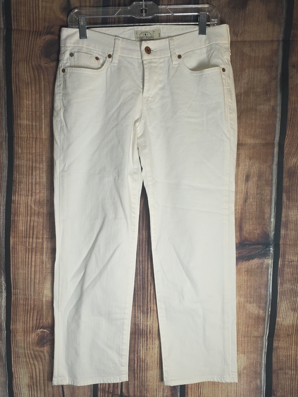 Lucky Brand 6/28 Cream Straight Jeans